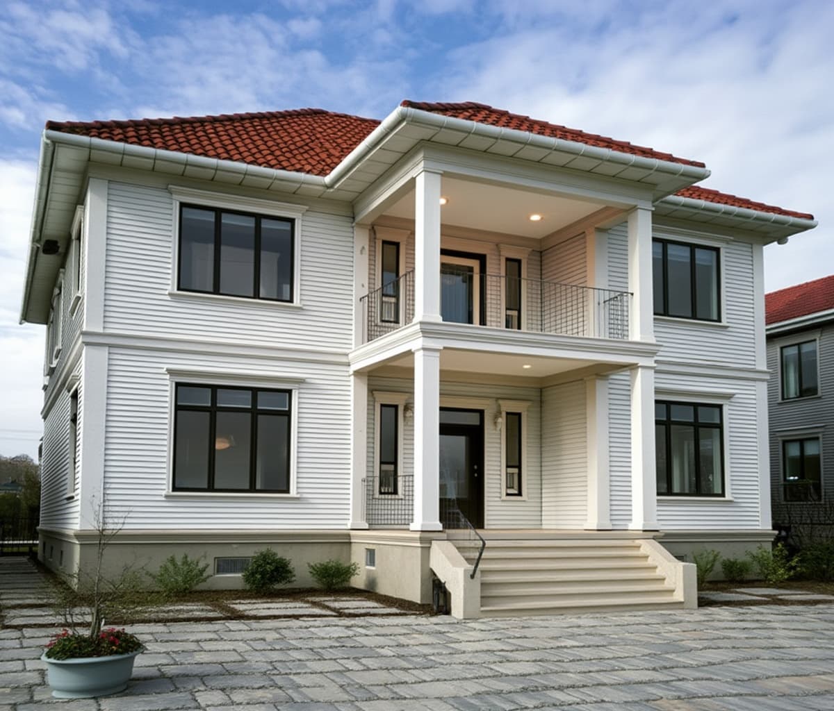 AI-generated traditional facade design - FasadPro transformation result