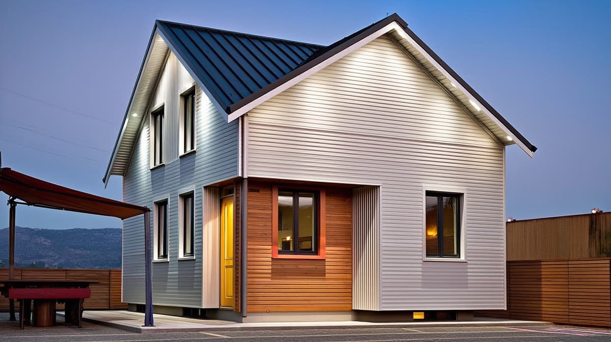 AI-generated contemporary facade makeover - FasadPro visualization result